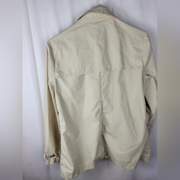 Gap Women's Cropped Trench Coat Size S Ivory Double Breasted - Picture 6 of 9